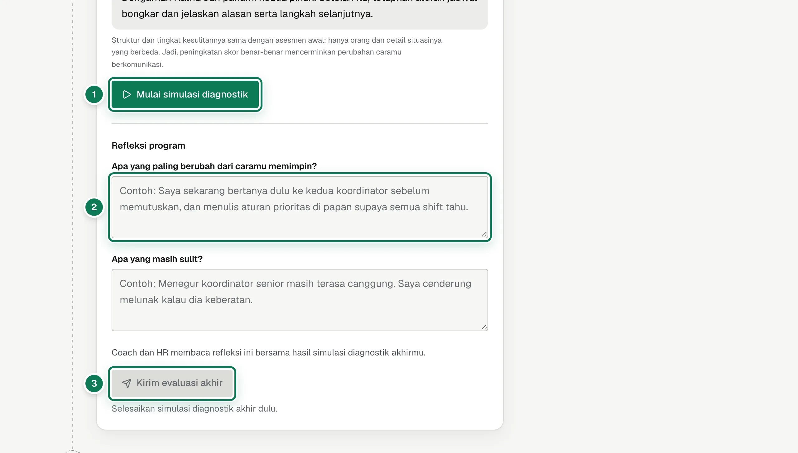 Evaluasi akhir.