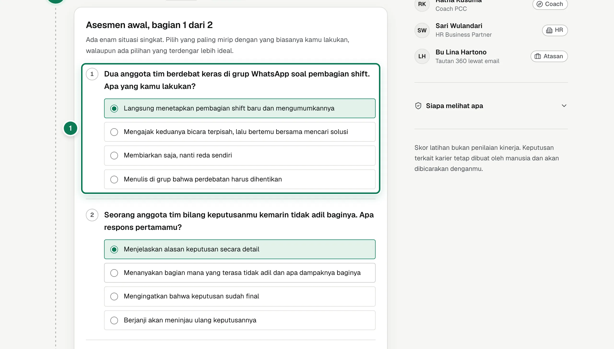 Situasi pertama.